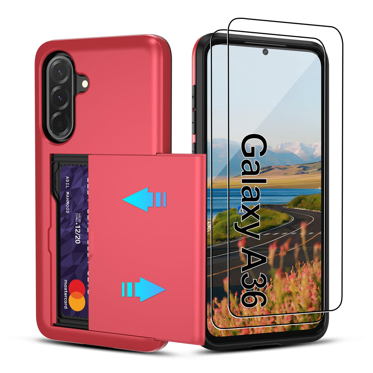 PC+silicone phone case with SIM card slot for Samsung Galaxy A56 5G