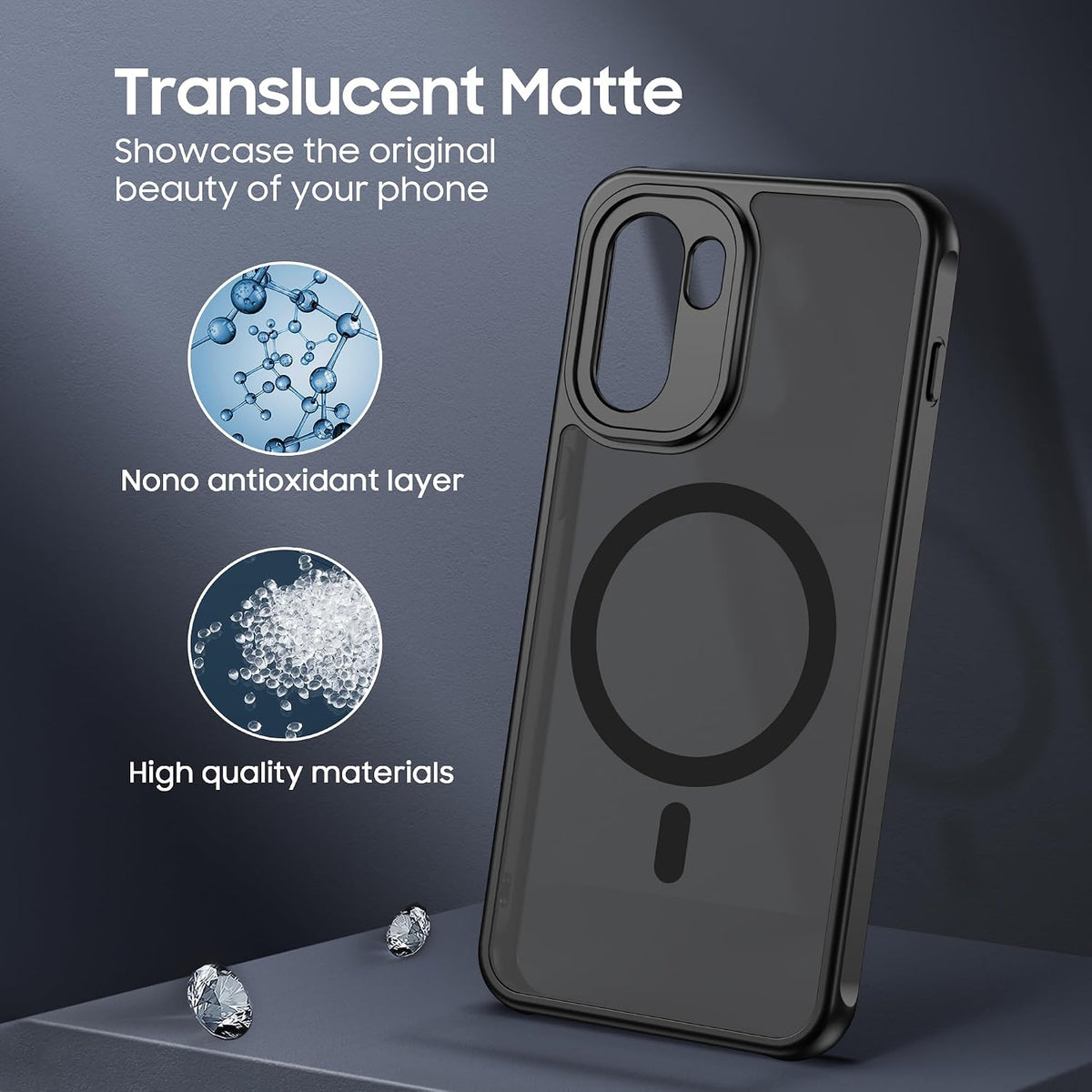 Magnetic military-grade shockproof phone case for OnePlus 15R [MagnSafe compatible]