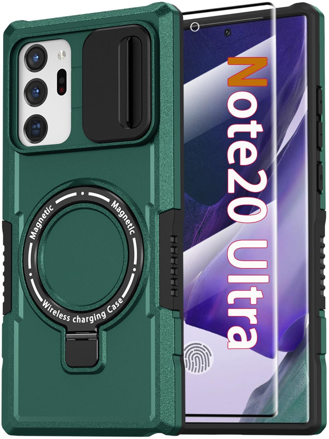 PC+TPU shockproof phone case for Samsung Galaxy S21 FE, includes 2 sc