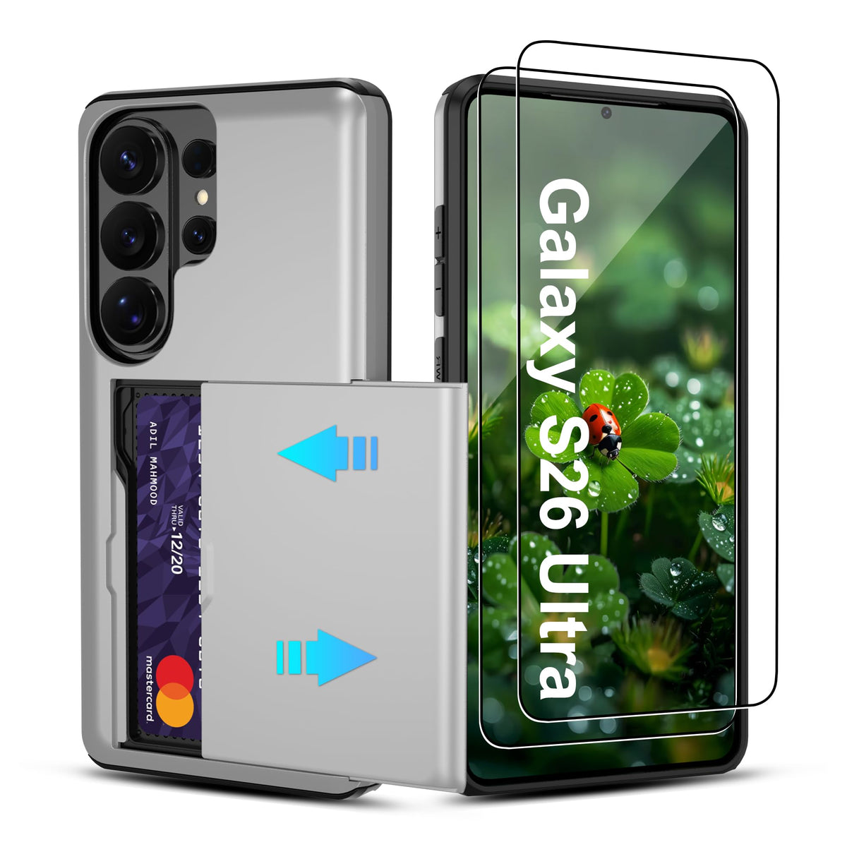 PC+silicone phone case with SIM card slot for Samsung Galaxy A56 5G