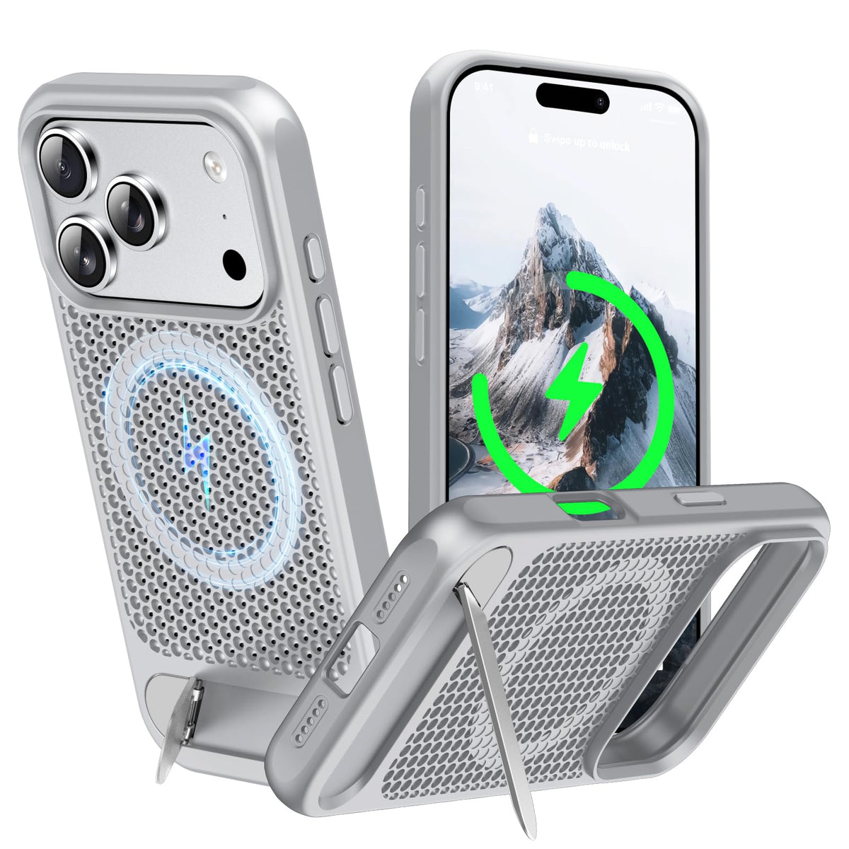 MagSafe Thermal Kickstand Phone Case for iPhone 17 Pro Max