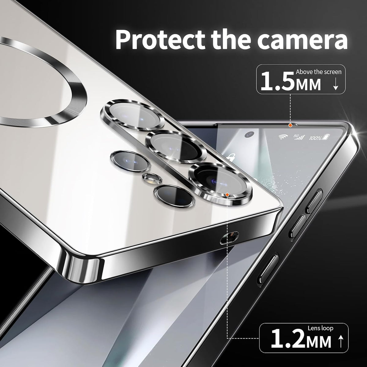 MagSafe Clear Electroplated Phone Case for Samsung Galaxy S25 Ultra