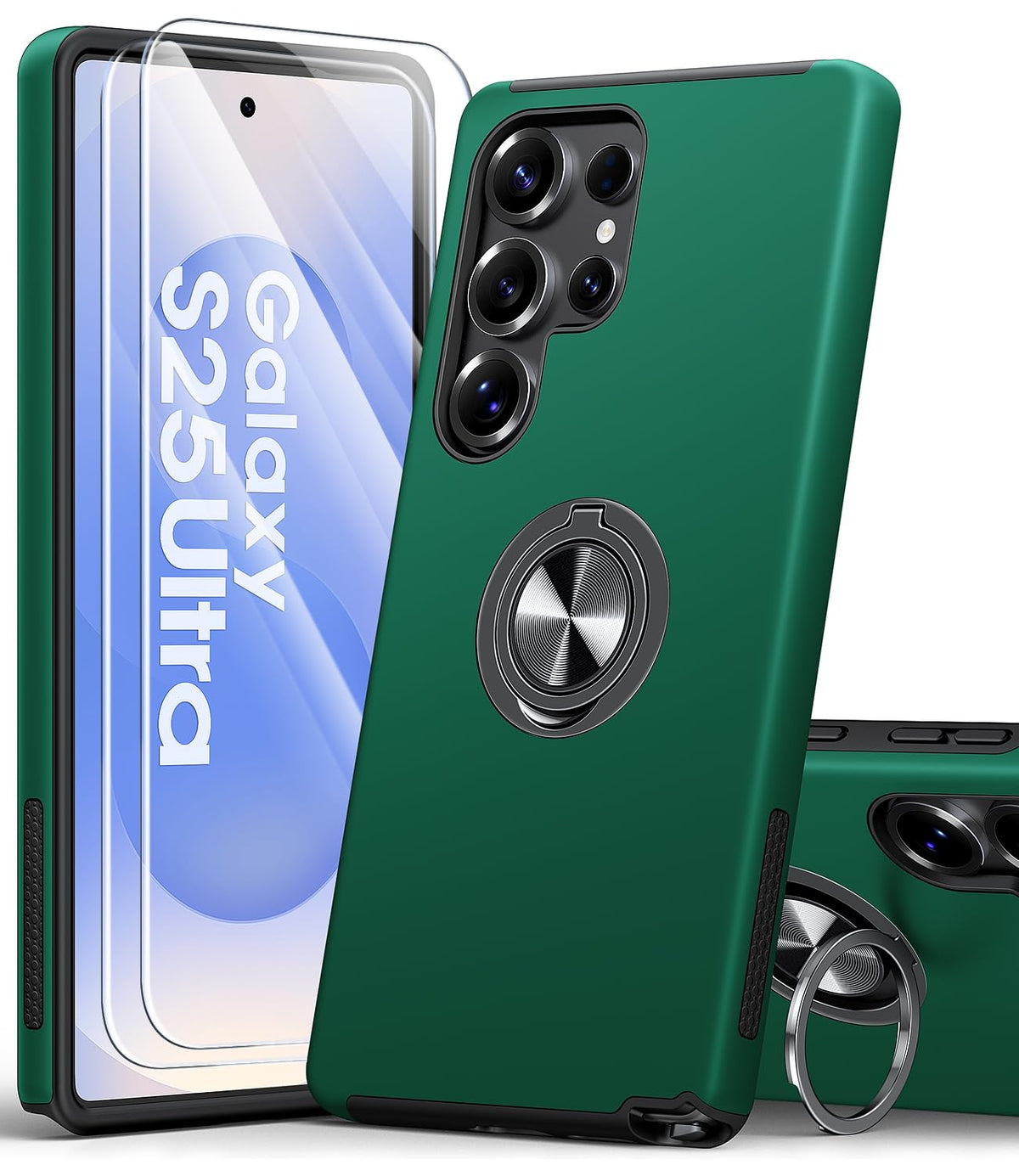 Shockproof phone case for Samsung Galaxy A56 5G, includes two screen protectors.