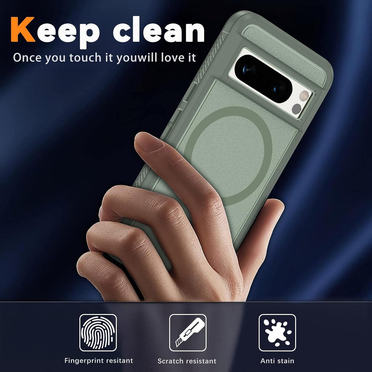 MagSafe Shockproof phone case for Google Pixel 8 Pro plus a screen pr