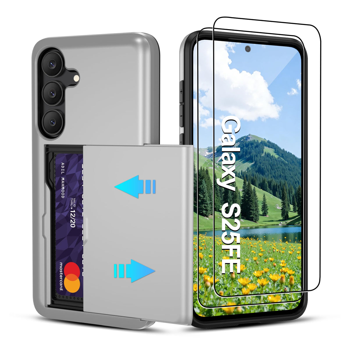 PC+silicone phone case with SIM card slot for Samsung Galaxy A56 5G