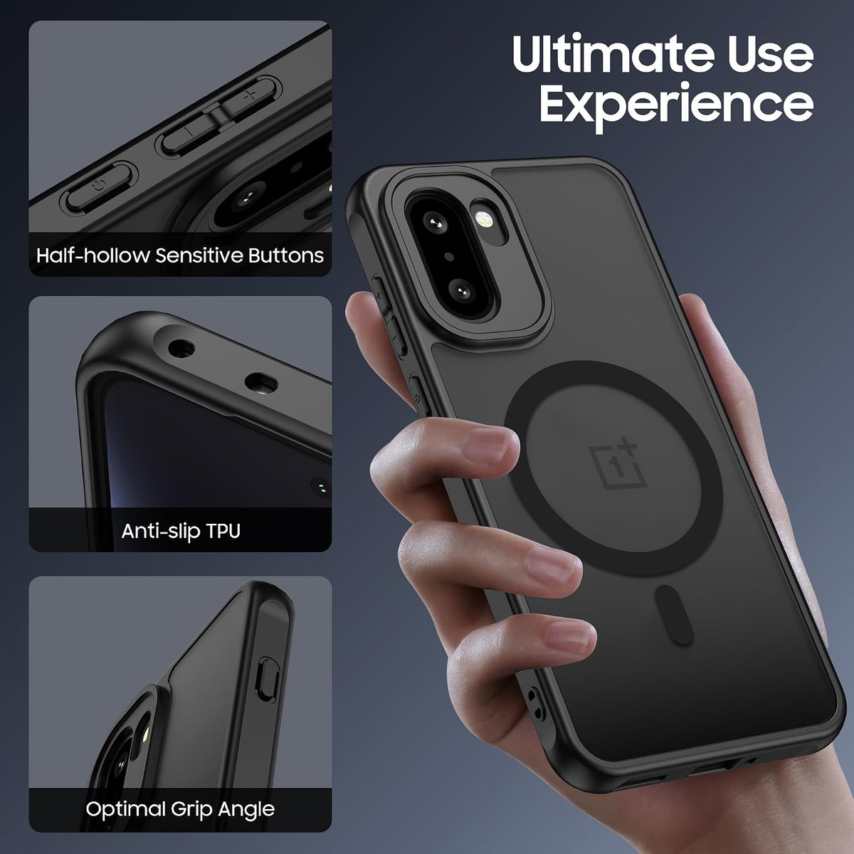 Magnetic military-grade shockproof phone case for OnePlus 15R [MagnSafe compatible]