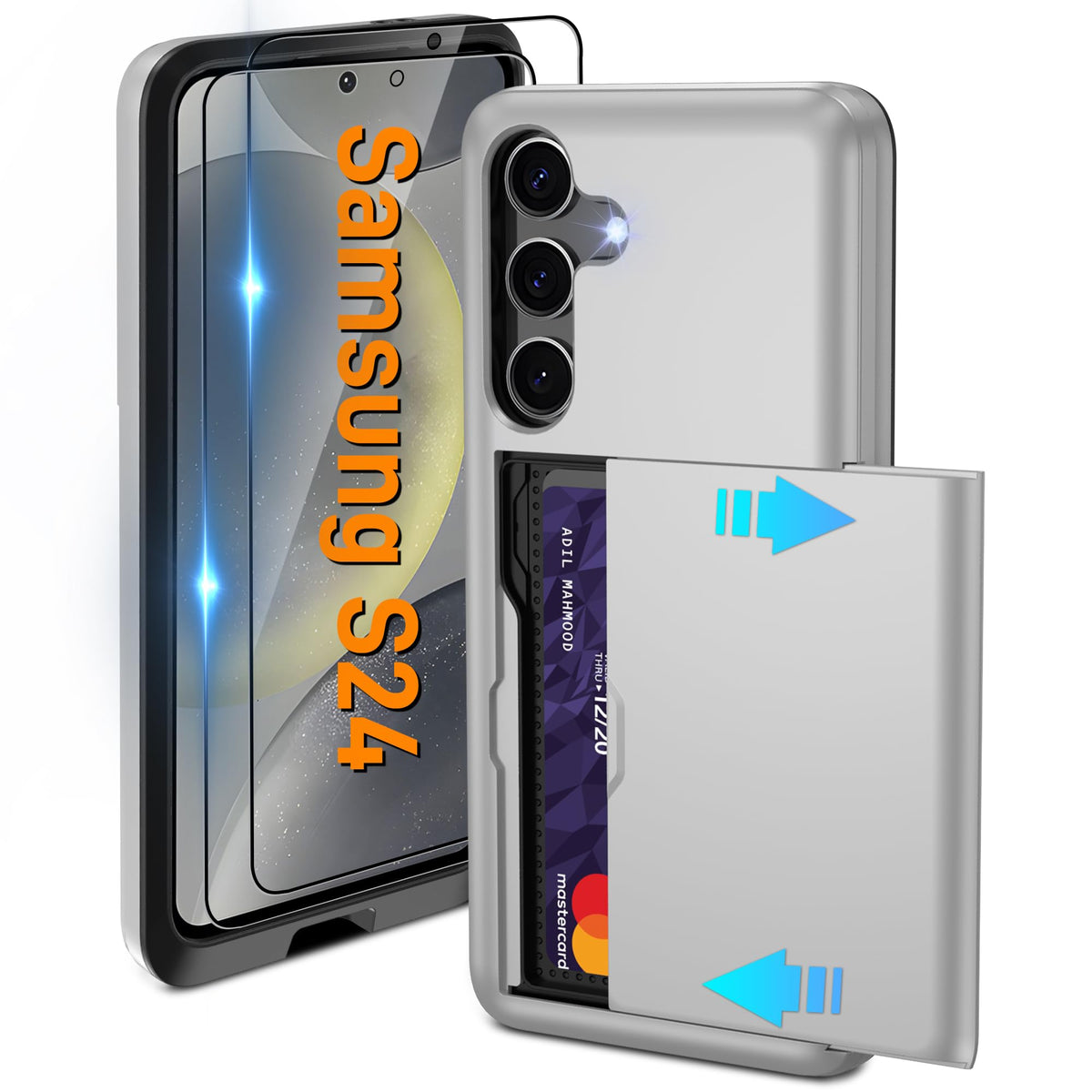 PC+silicone phone case with SIM card slot for Samsung Galaxy A56 5G