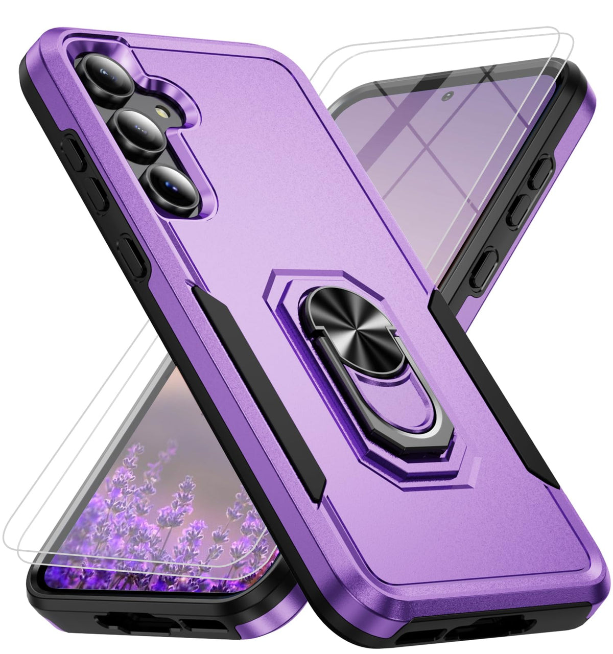 Shockproof phone case for Samsung Galaxy A37 5G with 2 tempered glass screen protectors