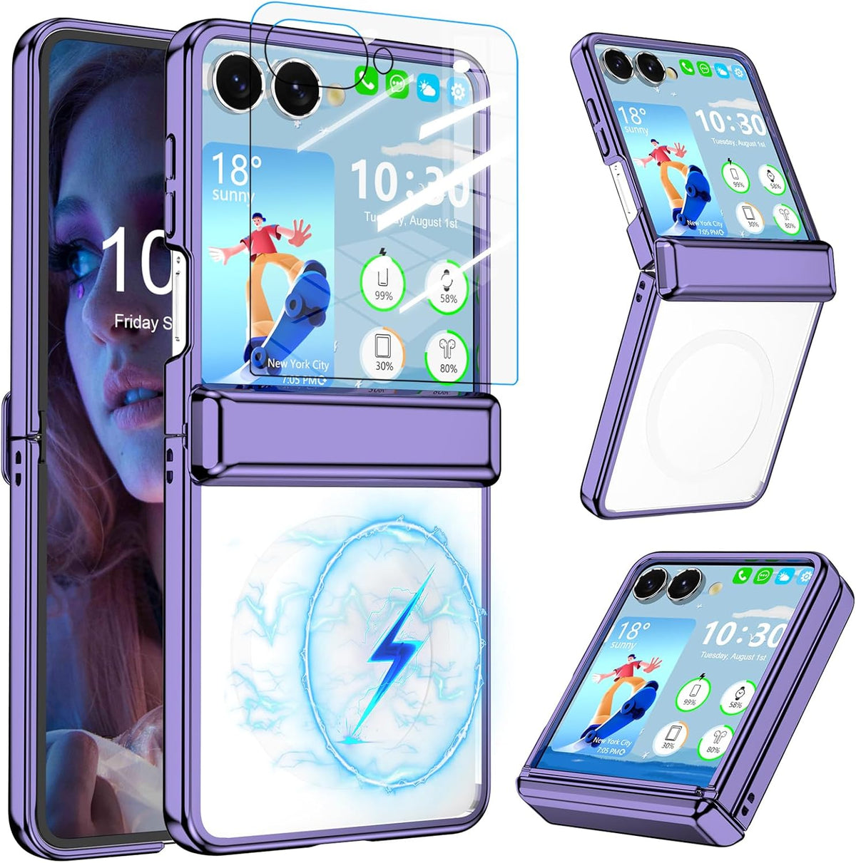 Shockproof transparent phone case for Samsung Galaxy Z Flip 7