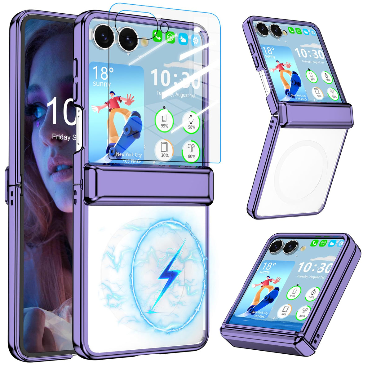 Shockproof transparent phone case for Samsung Galaxy Z Flip 7
