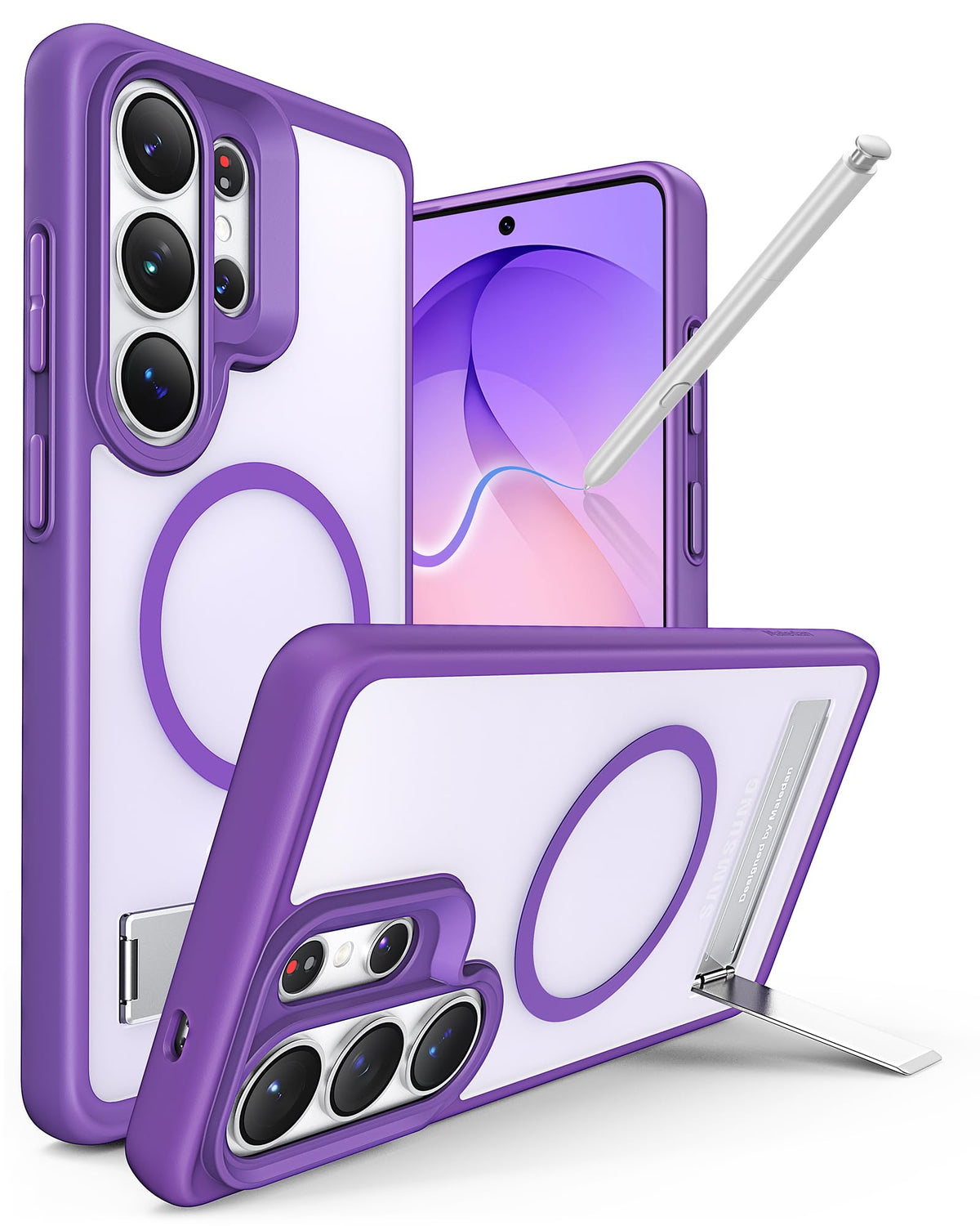 Magnetic shockproof phone case for  with built-in phone stand
