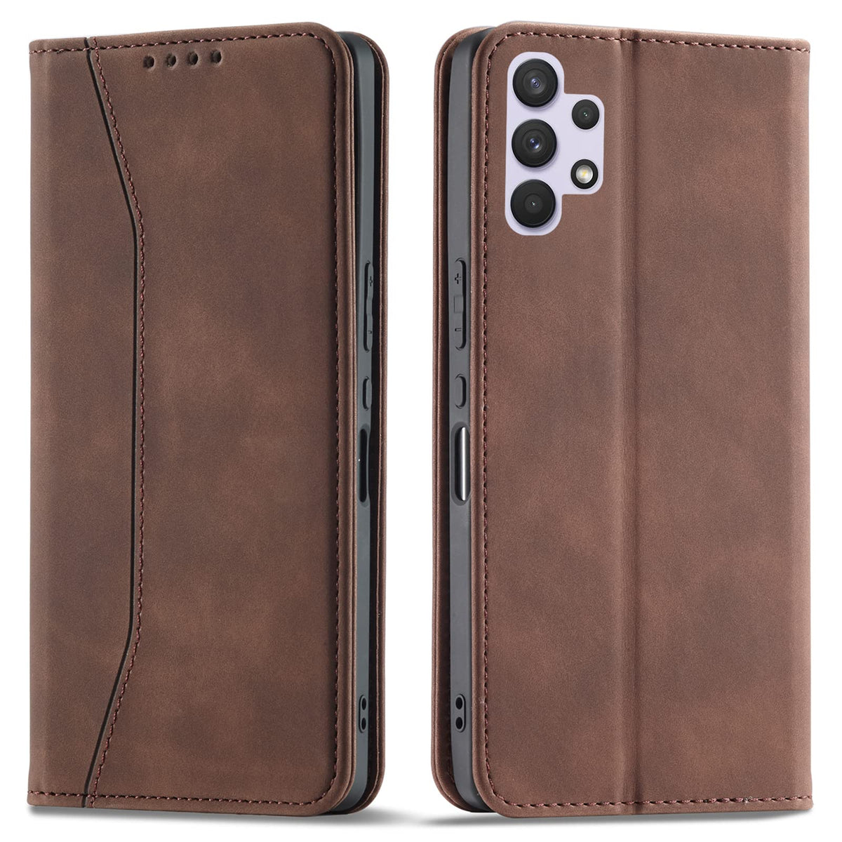 Magnetic genuine leather phone case for Samsung Galaxy S6