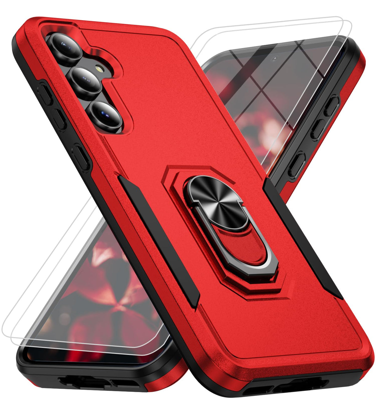 Shockproof phone case for Samsung Galaxy A37 5G with 2 tempered glass screen protectors