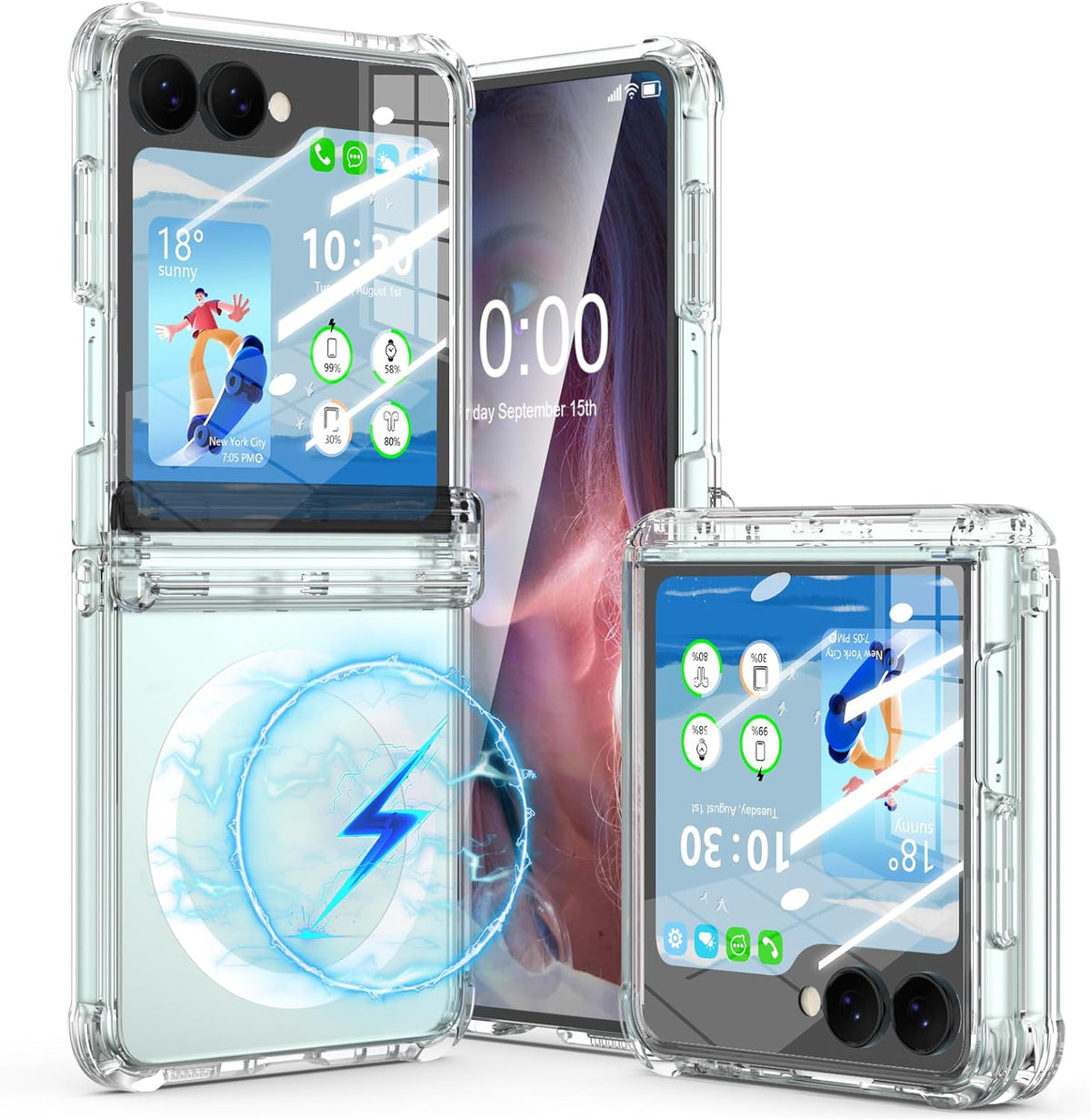 Shockproof transparent phone case for Samsung Galaxy Z Flip 7