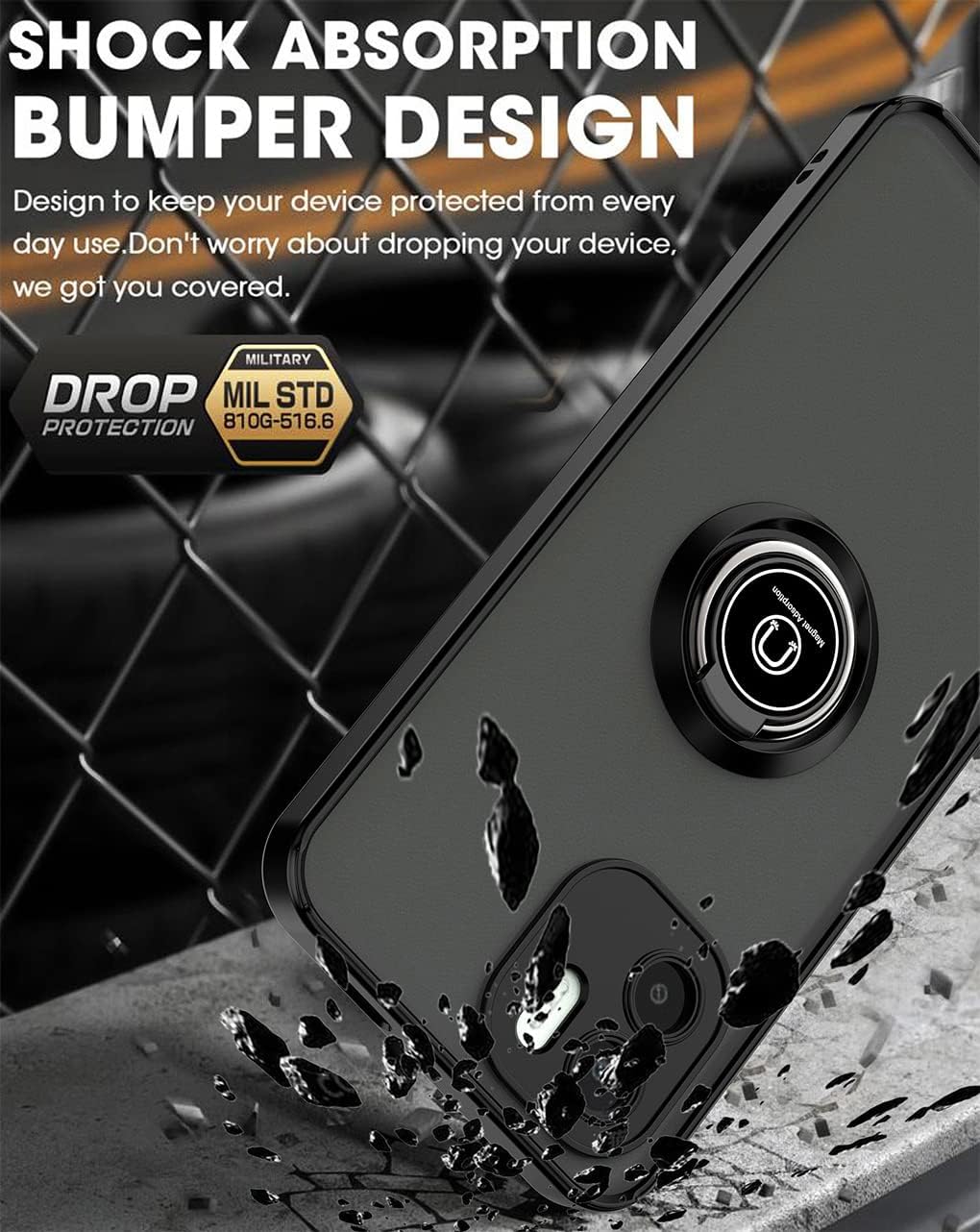 TPU + PC phone case for Xiaomi Redmi A1 / Redmi A2 4G, with screen protector