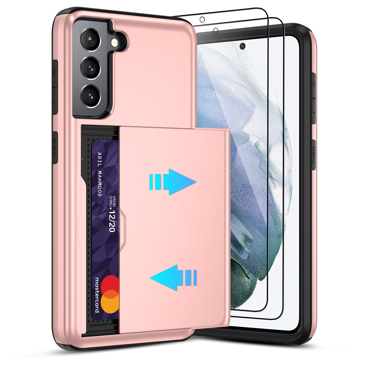 PC+silicone phone case with SIM card slot for Samsung Galaxy A56 5G