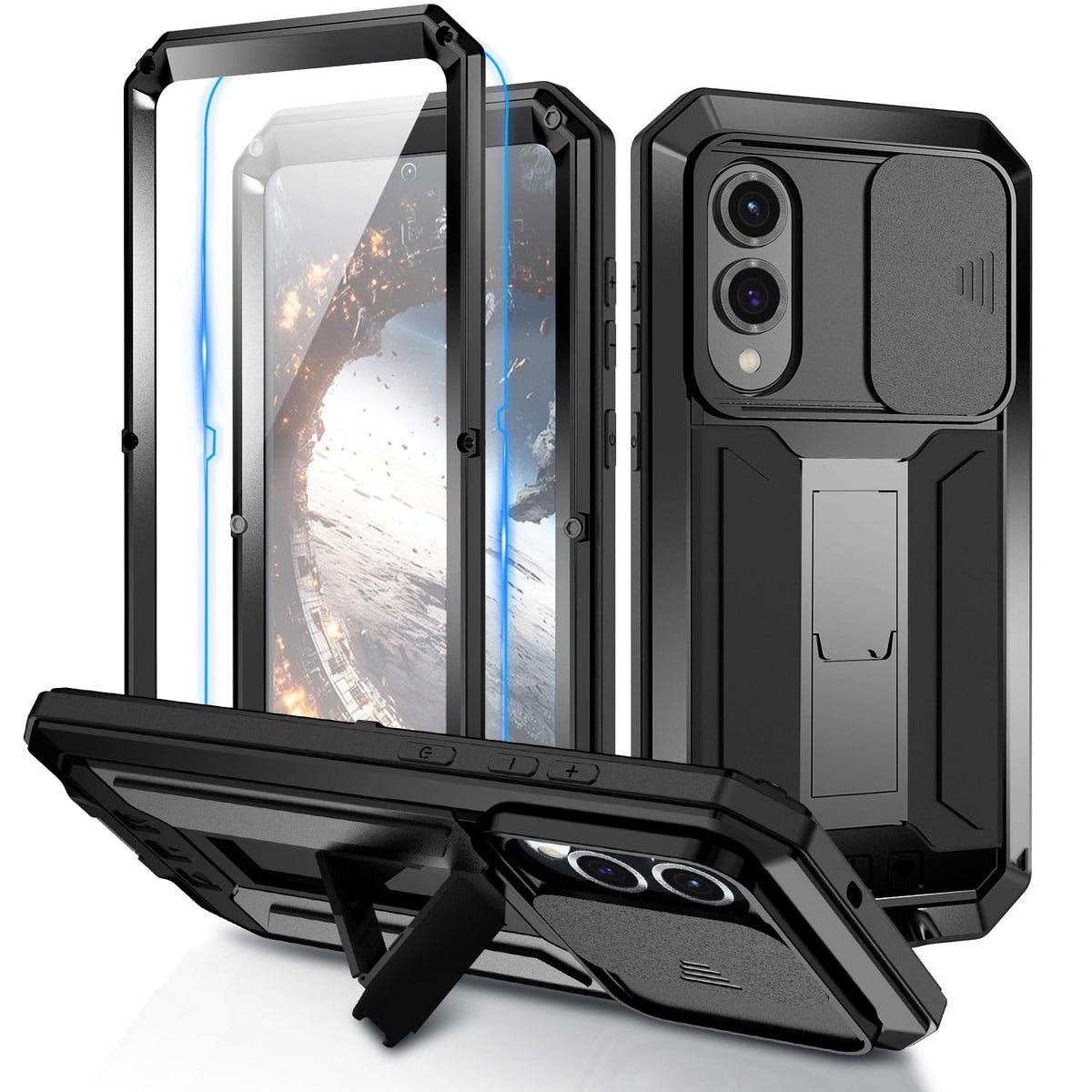 Metal protective case with screen protector for Samsung Galaxy S25 Ul
