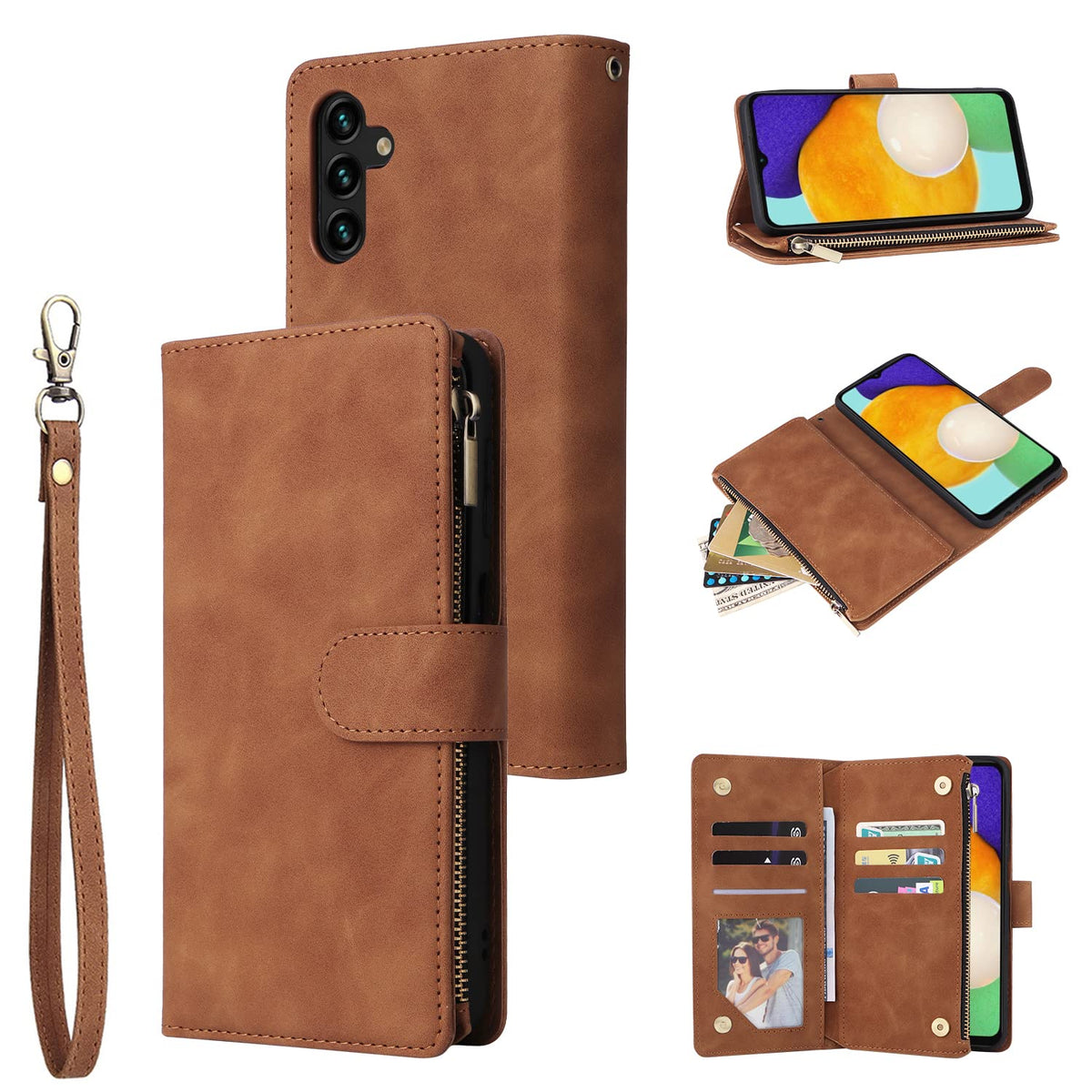 Leather phone case for Samsung Galaxy A15 4G/5G