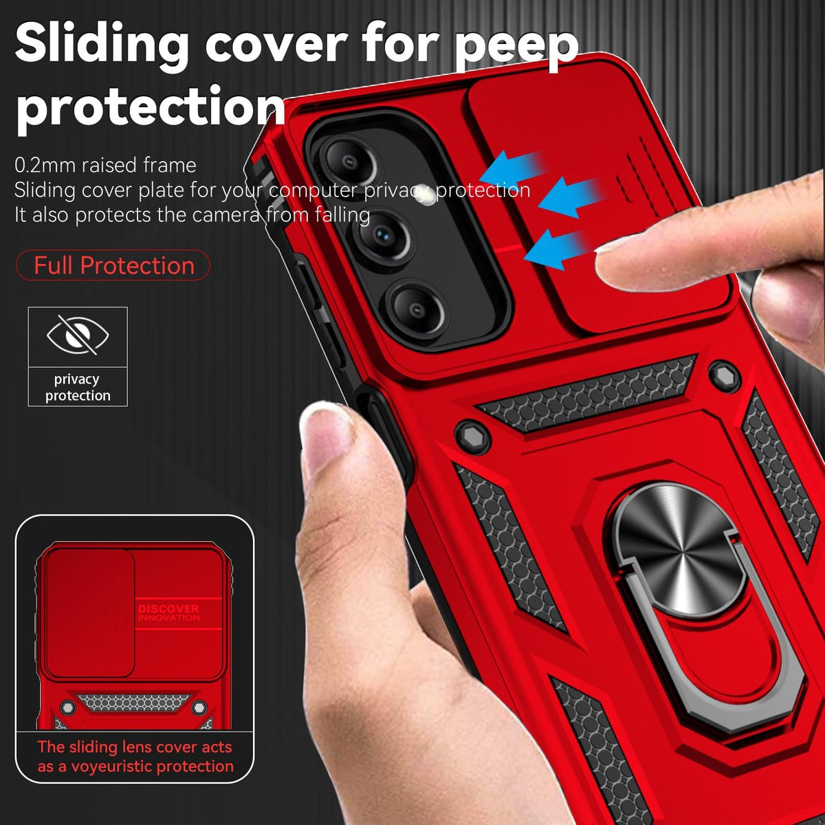 TPU+PC phone case and screen protector suitable for Samsung Galaxy A16 4G/5G