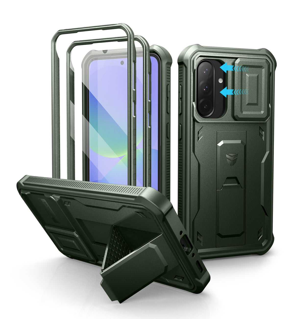 Shockproof phone case for Samsung Galaxy A35-5G with screen protector, 6.6-inch screen.