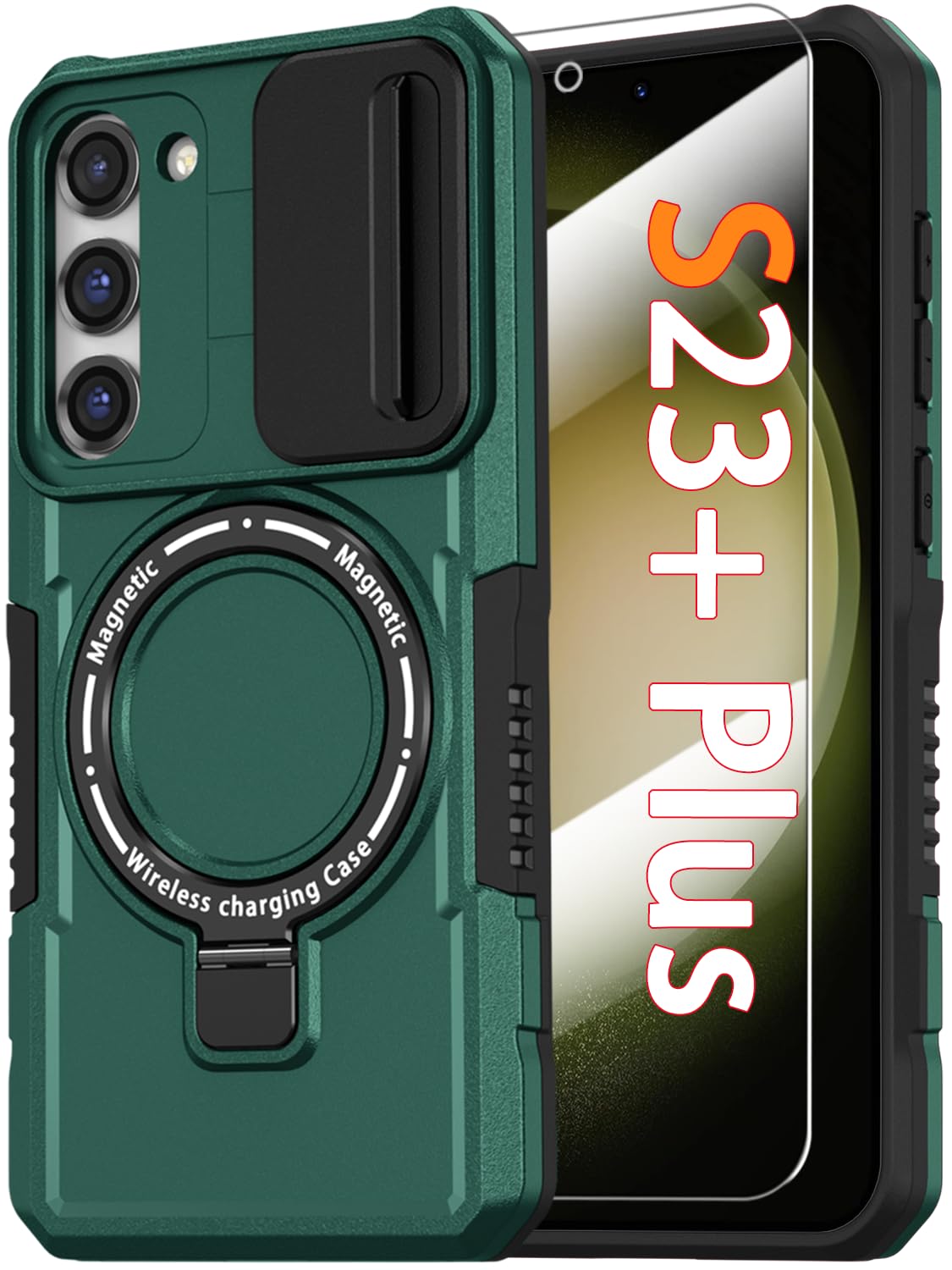 PC+TPU shockproof phone case for Samsung Galaxy S21 FE, includes 2 sc