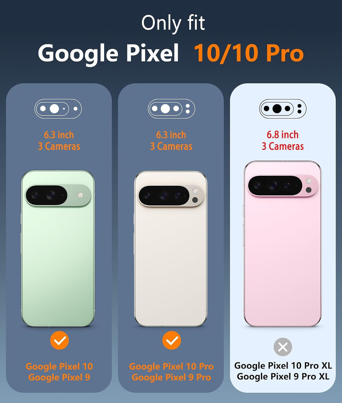 MagSafe clear phone case with screen protector for Google Pixel 10/10 Pro
