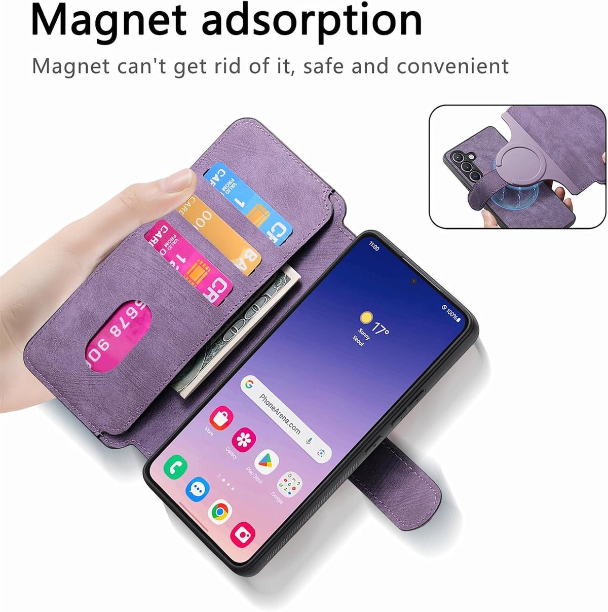 MagSafe Shockproof RFID Wallet Phone Case for Samsung Galaxy S24 Plus