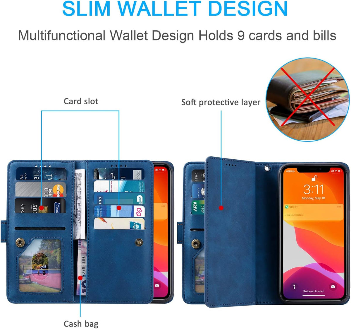 Leather phone case for Samsung Galaxy A35 5G
