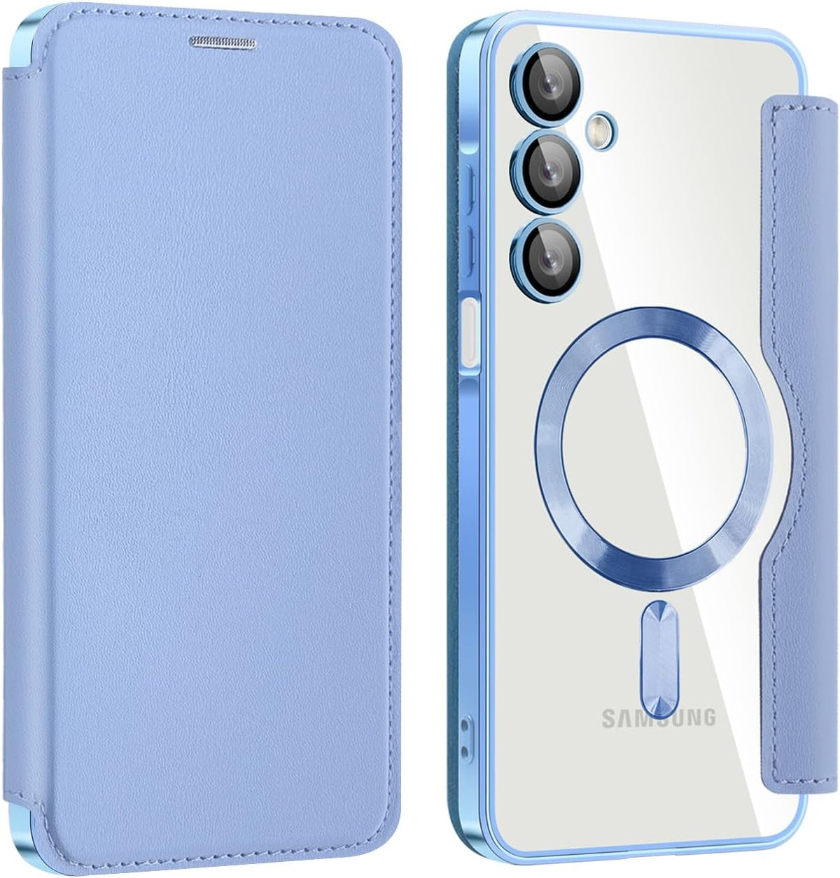 Flip leather phone case for Samsung Galaxy A17 5G, MagSafe compatible