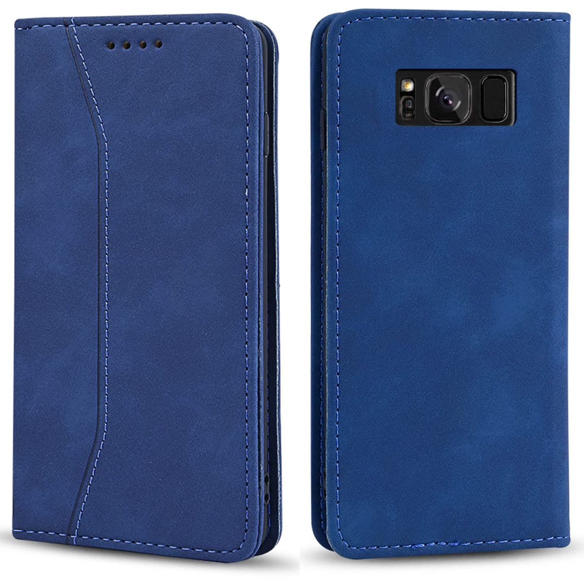 Magnetic genuine leather phone case for Samsung Galaxy S6