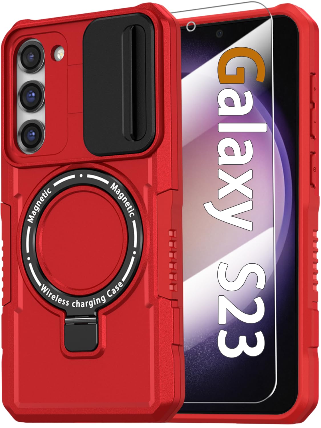 PC+TPU shockproof phone case for Samsung Galaxy S21 FE, includes 2 sc