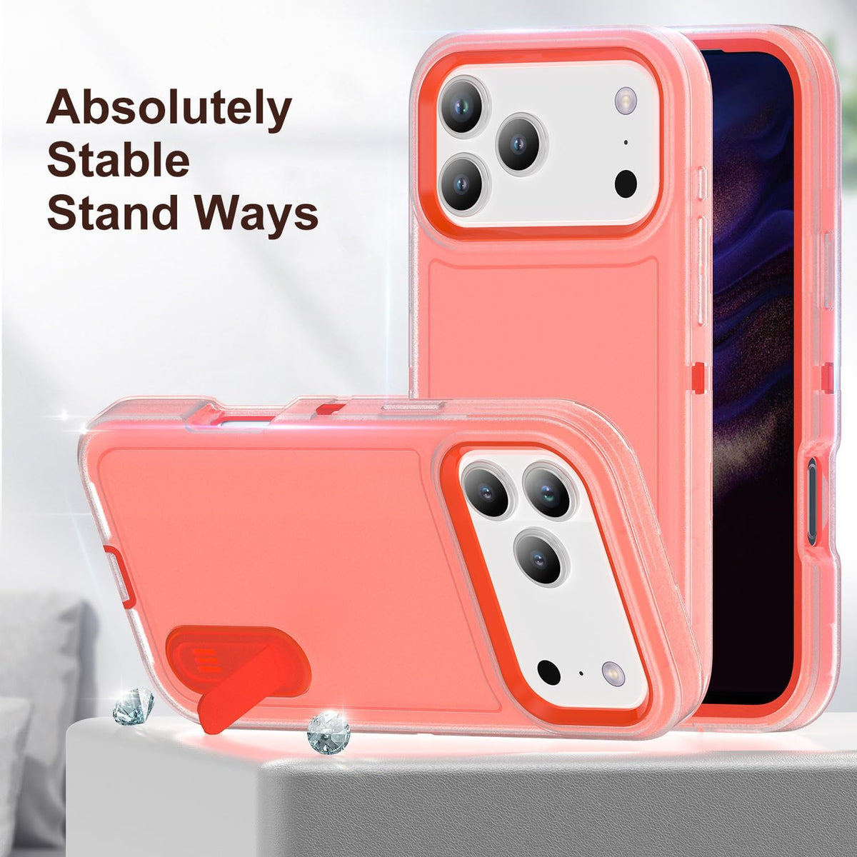 Shockproof Kickstand phone case for iPhone 17 Pro Max