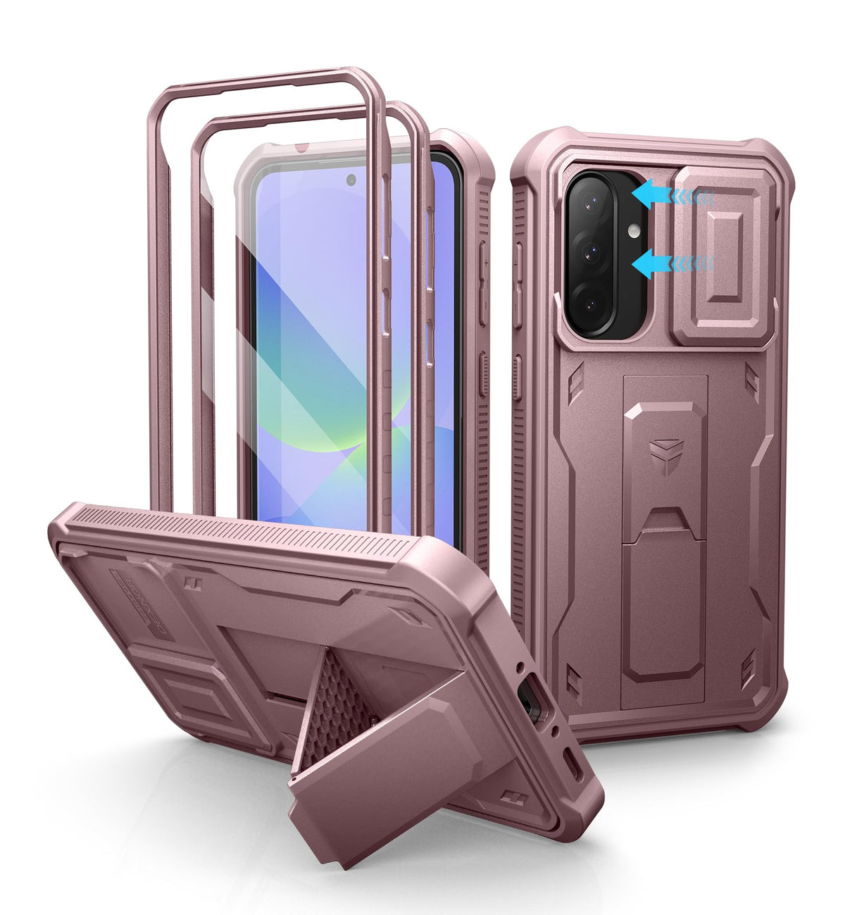 Shockproof phone case for Samsung Galaxy A35-5G with screen protector, 6.6-inch screen.