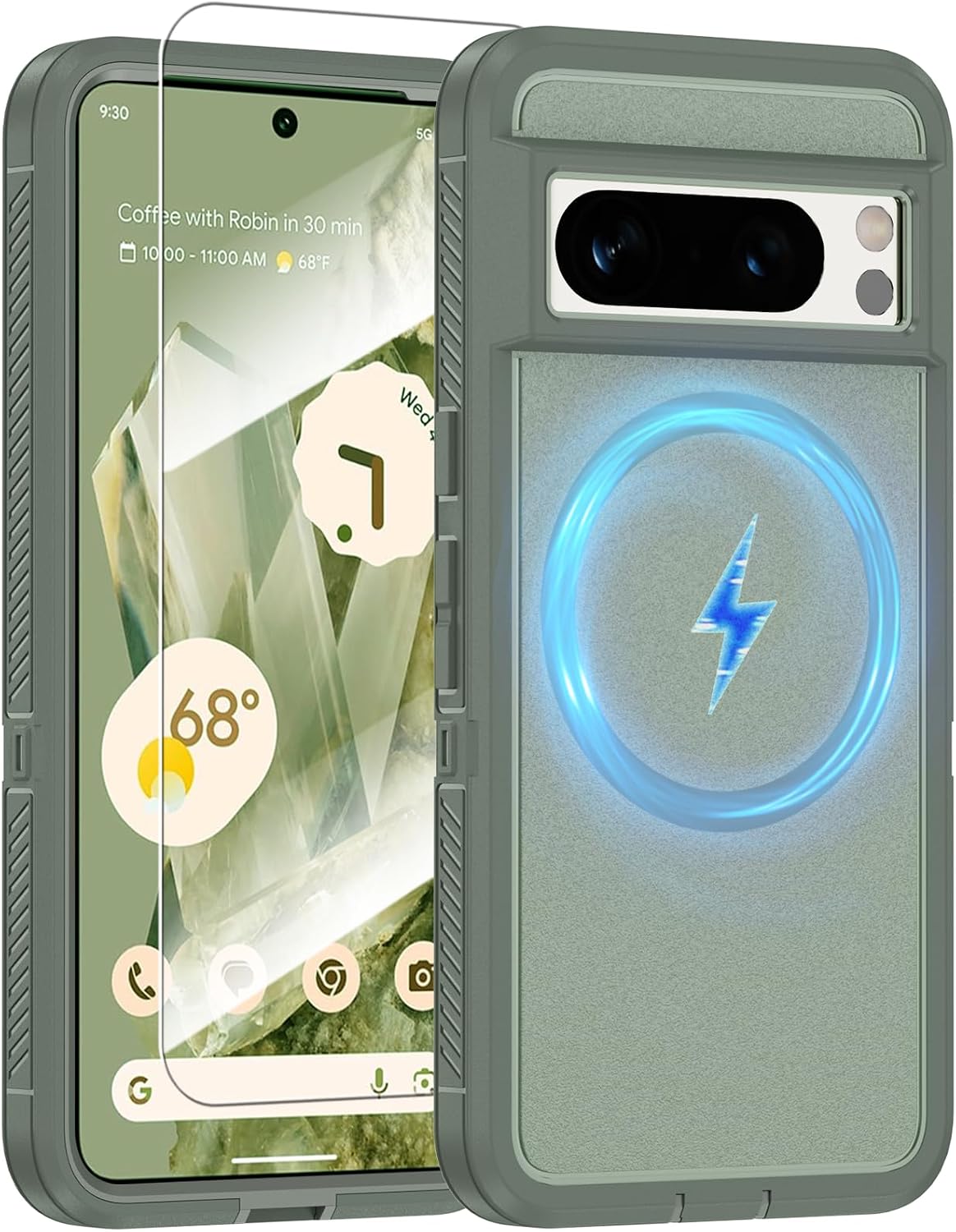 MagSafe Shockproof phone case for Google Pixel 8 Pro plus a screen pr