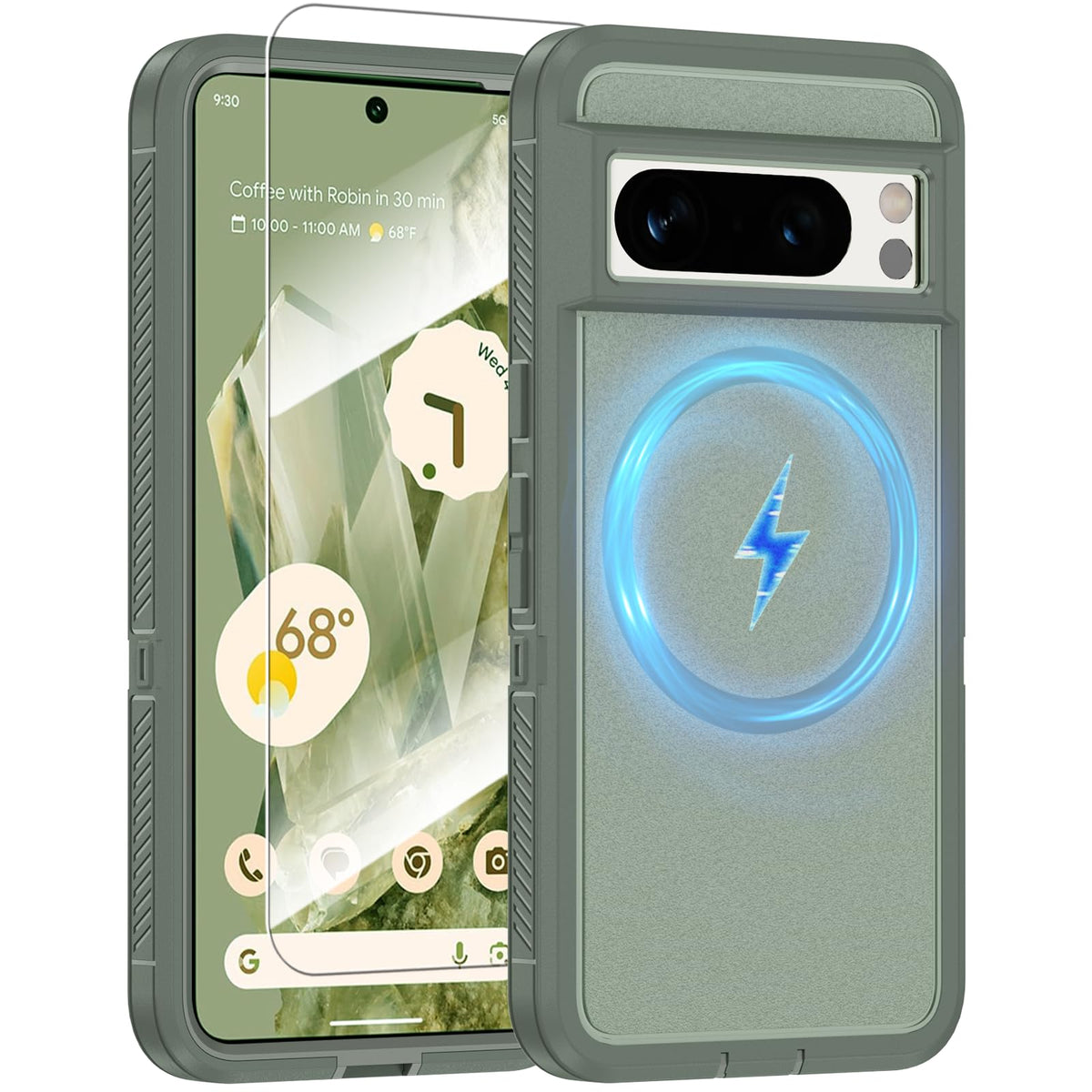 MagSafe Shockproof phone case for Google Pixel 8 Pro plus a screen pr