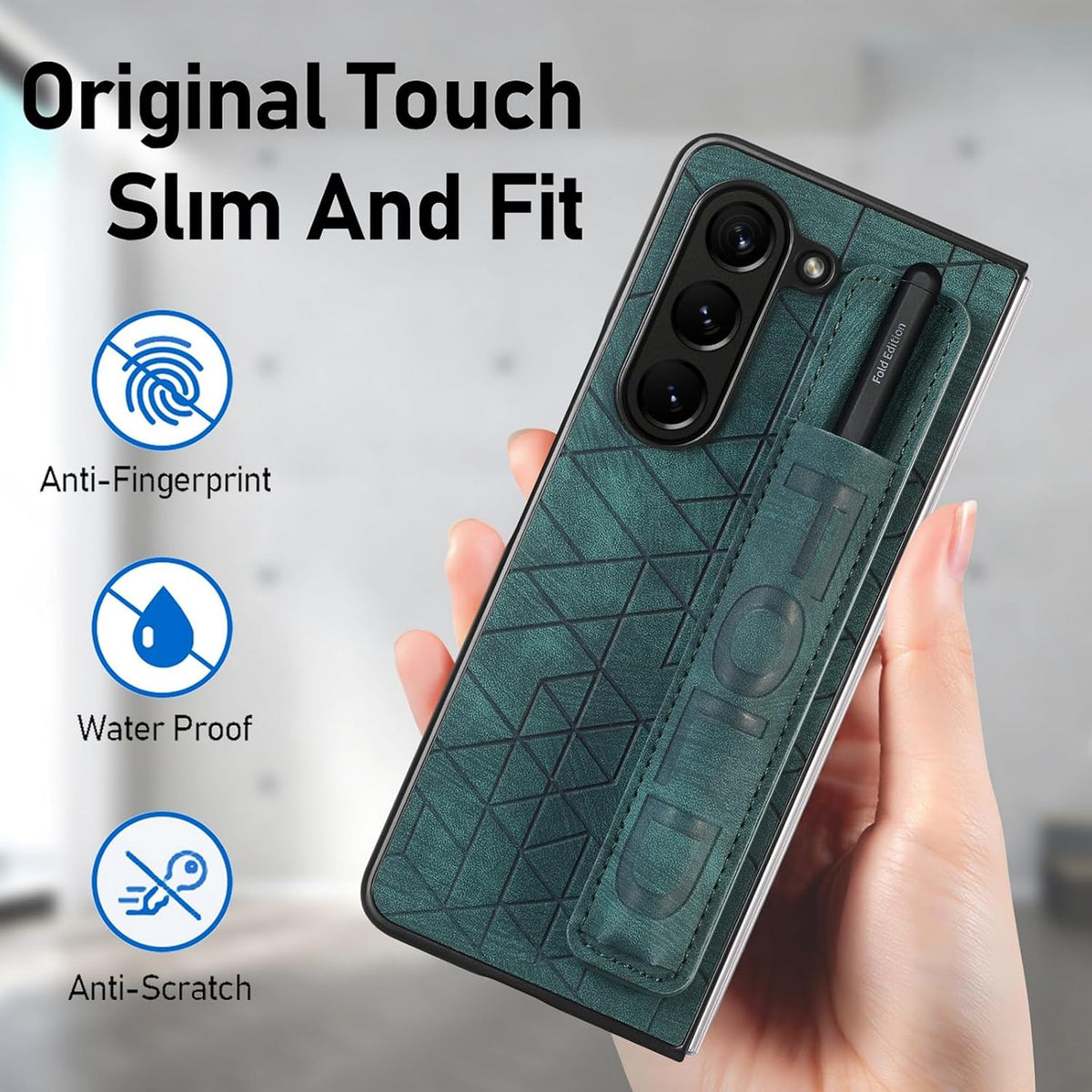 Genuine leather Shockproof phone case for Galaxy Z Fold 6
