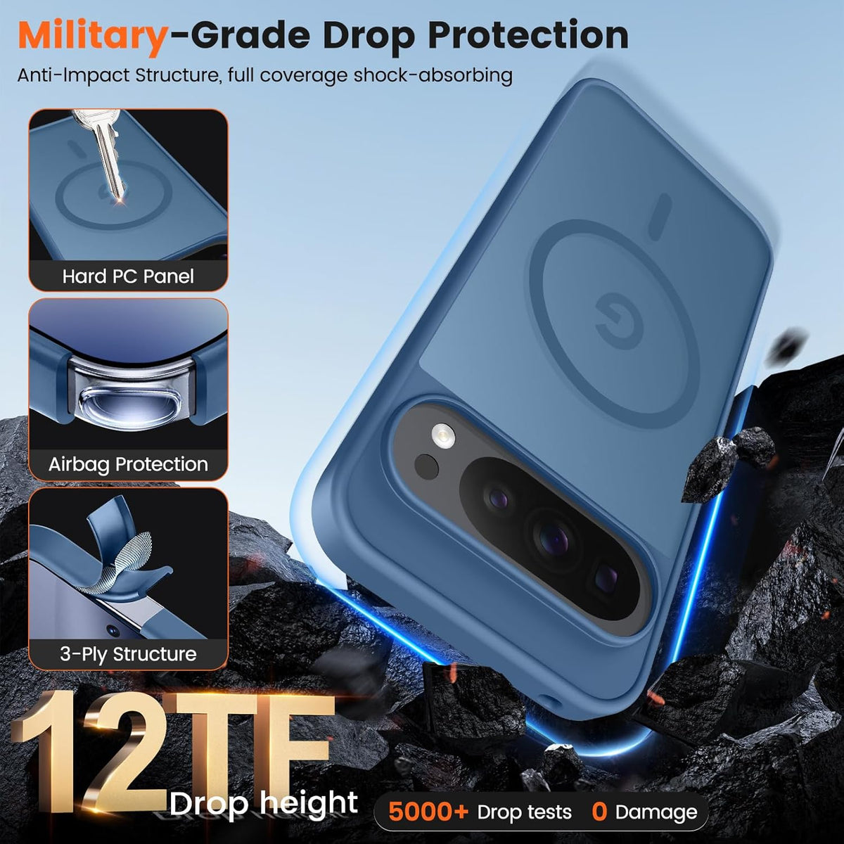 Magnetic shockproof phone case for Google Pixel 9/9 pro/9A/10/10 Pro