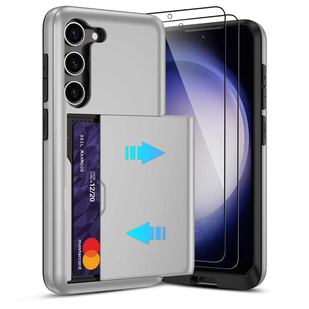 PC+silicone phone case with SIM card slot for Samsung Galaxy A56 5G