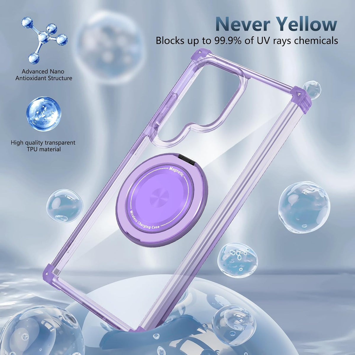 360¡ã Rotating Phone Stand Shockproof Phone Case for Samsung Galaxy S23 Ultra