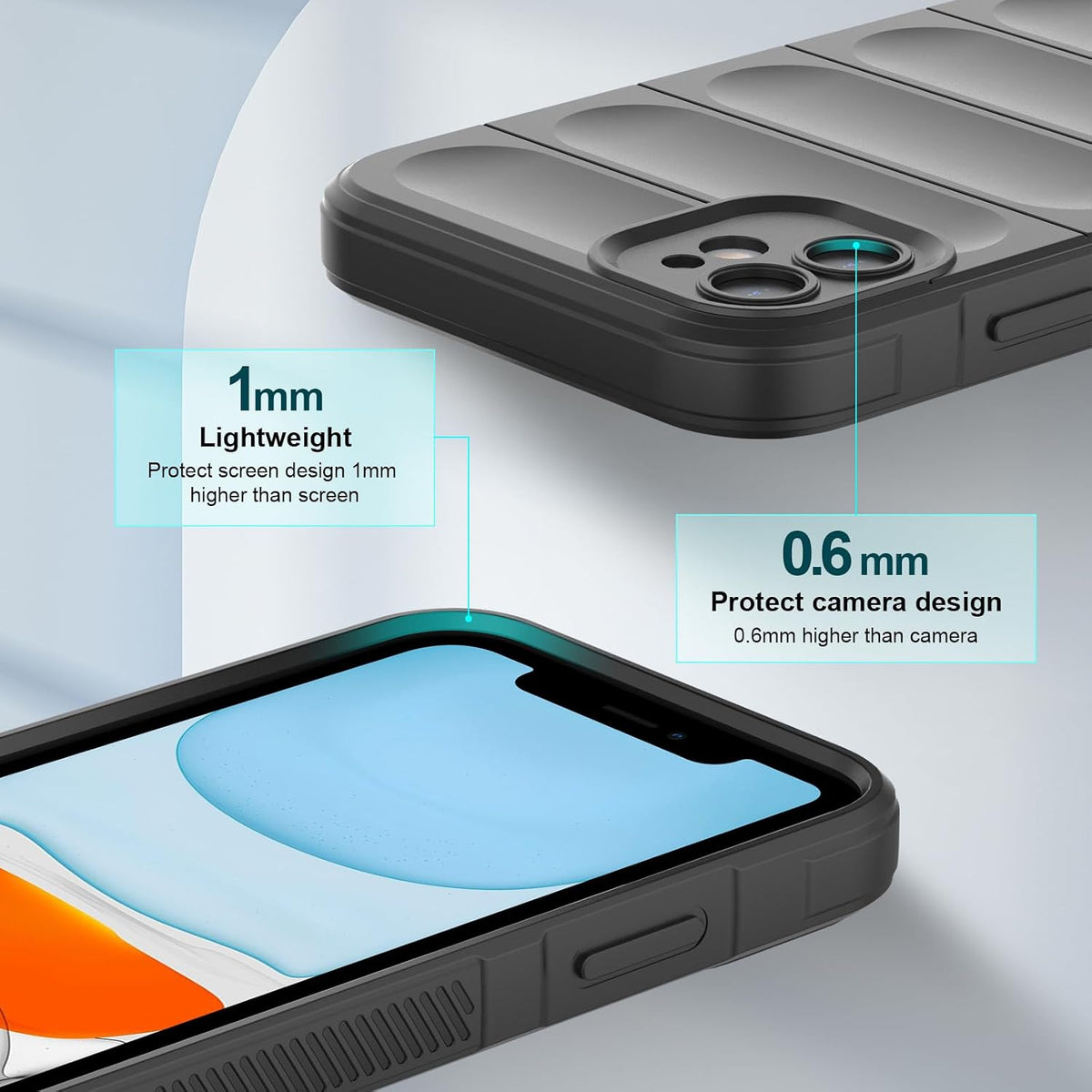 Silicone scratch-resistant and shockproof phone case for iPhone 11