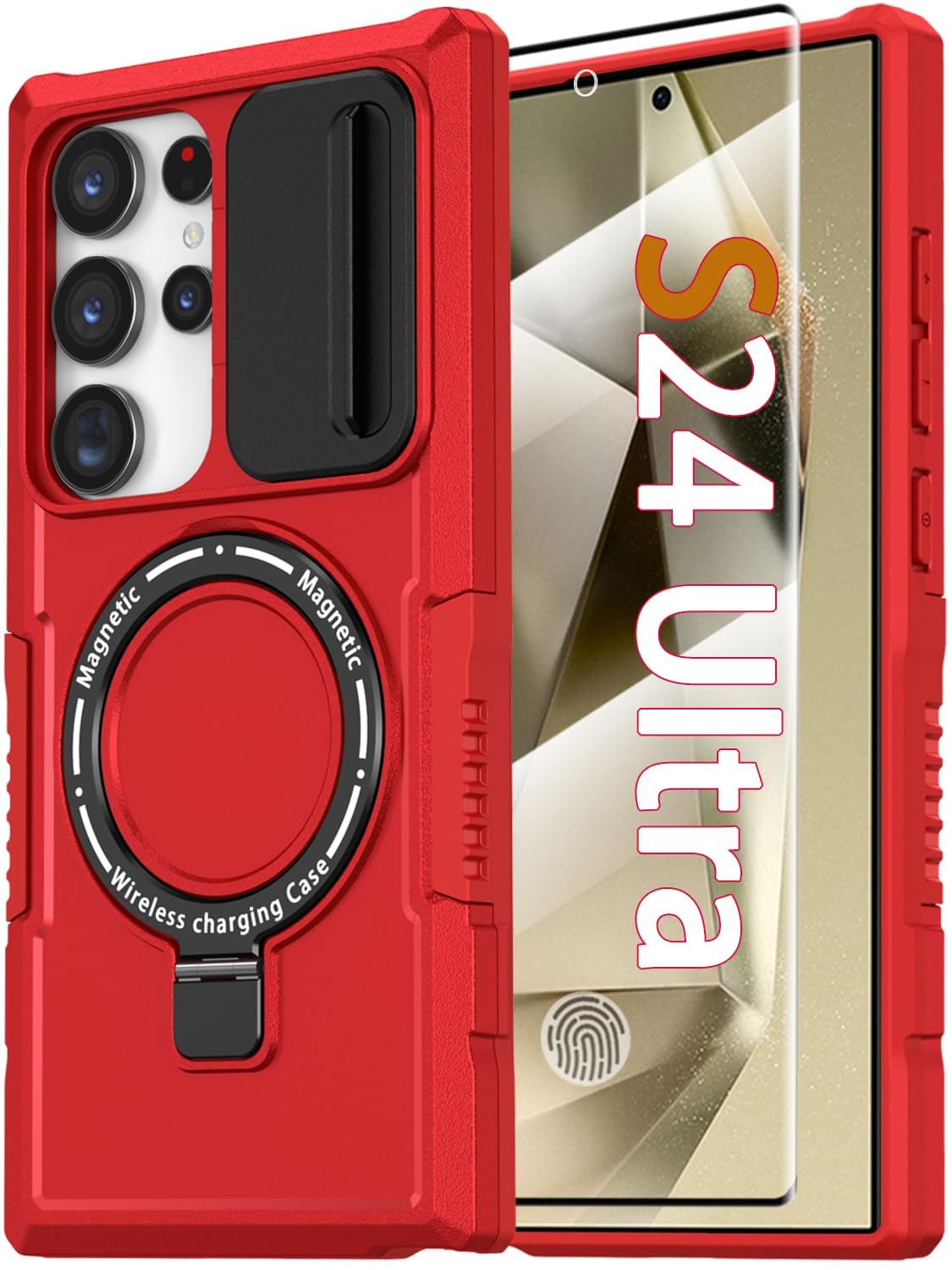 PC+TPU shockproof phone case for Samsung Galaxy S21 FE, includes 2 sc