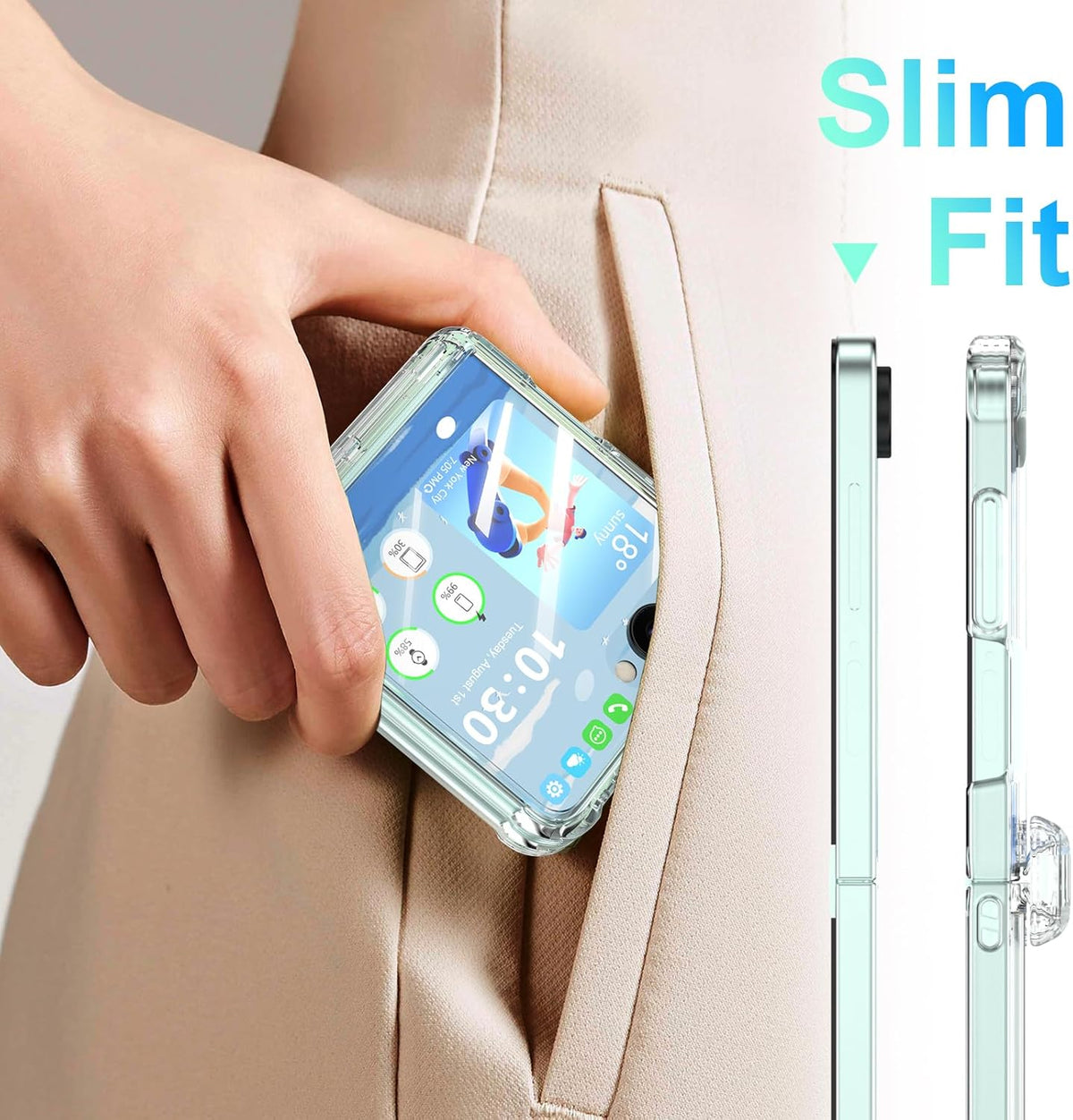 Shockproof transparent phone case for Samsung Galaxy Z Flip 7