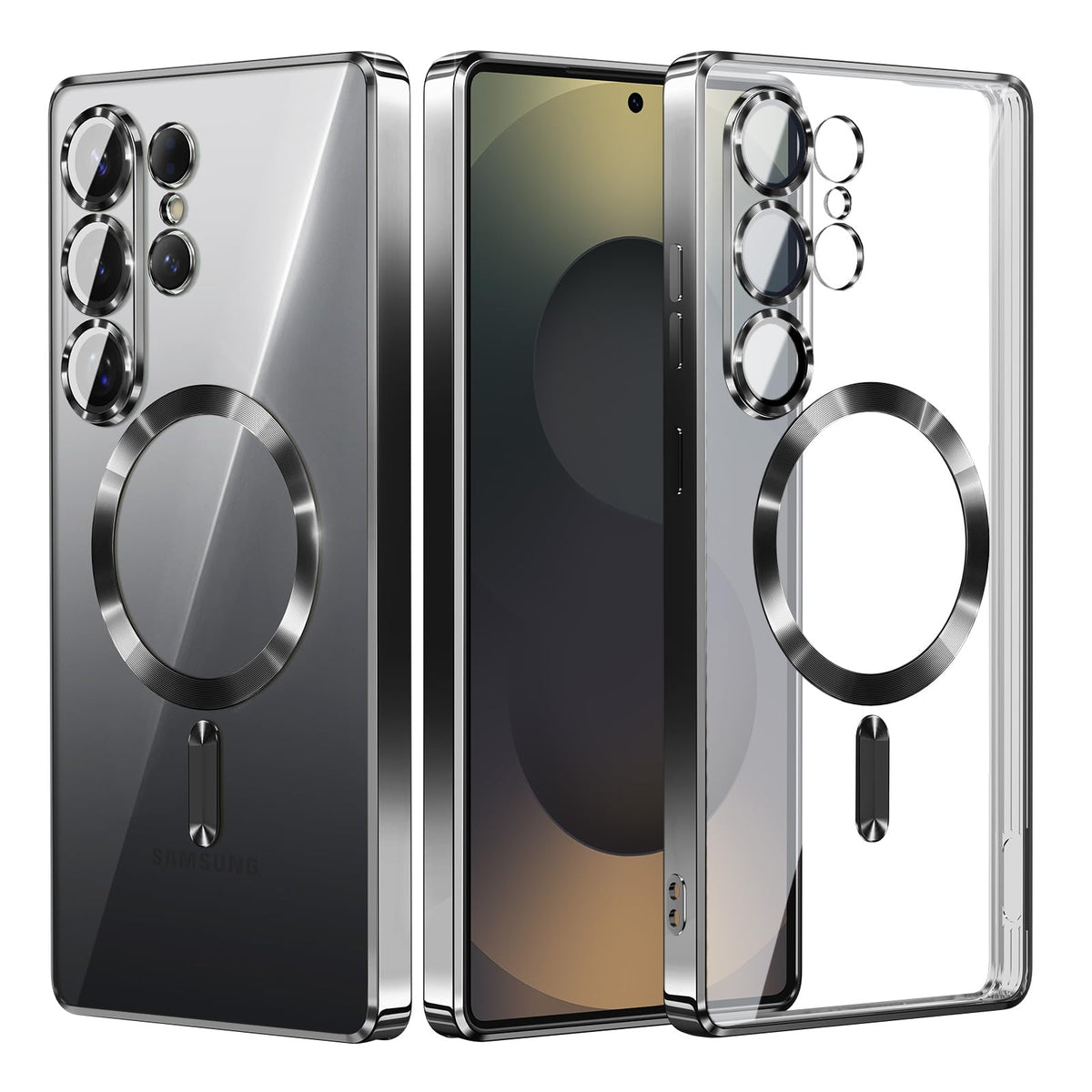 MagSafe Clear Electroplated Phone Case for Samsung Galaxy S25 Ultra