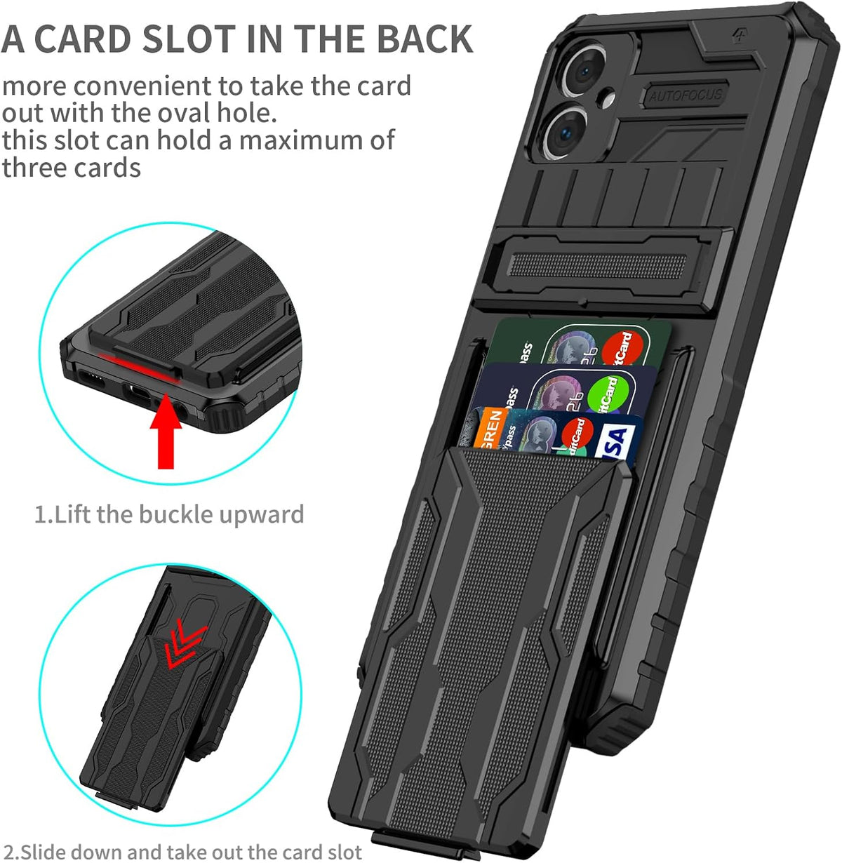 Hard PC phone case for Samsung Galaxy A05 with SIM card slot