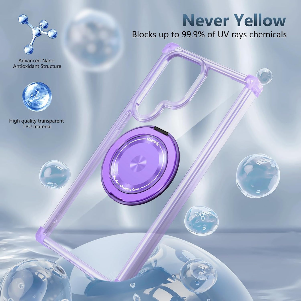 Silicone Kickstand phone case for Samsung Galaxy S22 Ultra 5G with sc