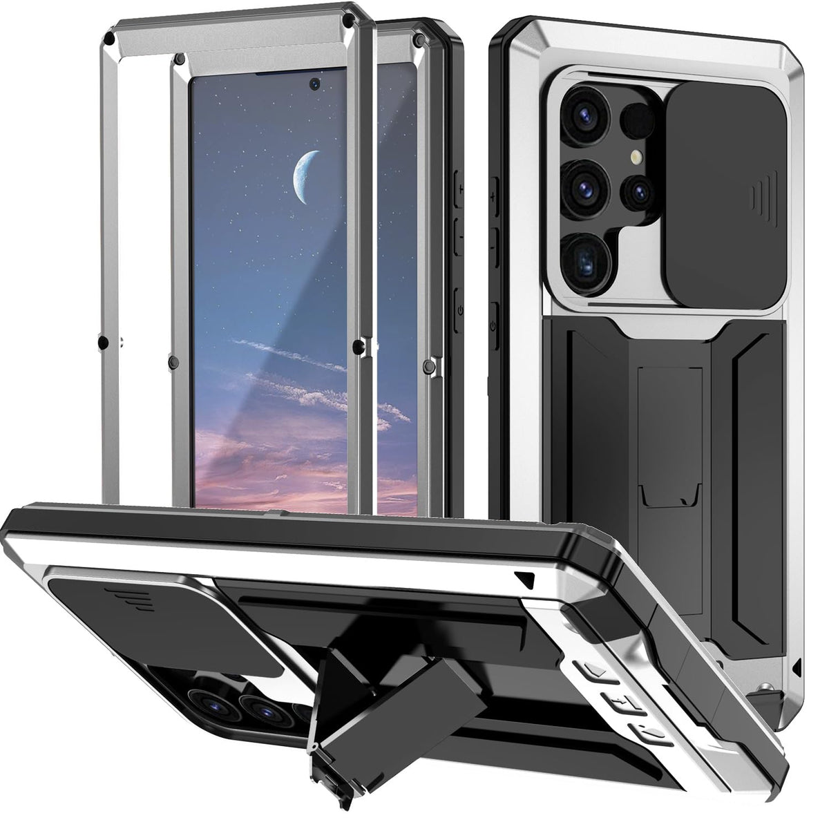 Metal protective case with screen protector for Samsung Galaxy S25 Ul