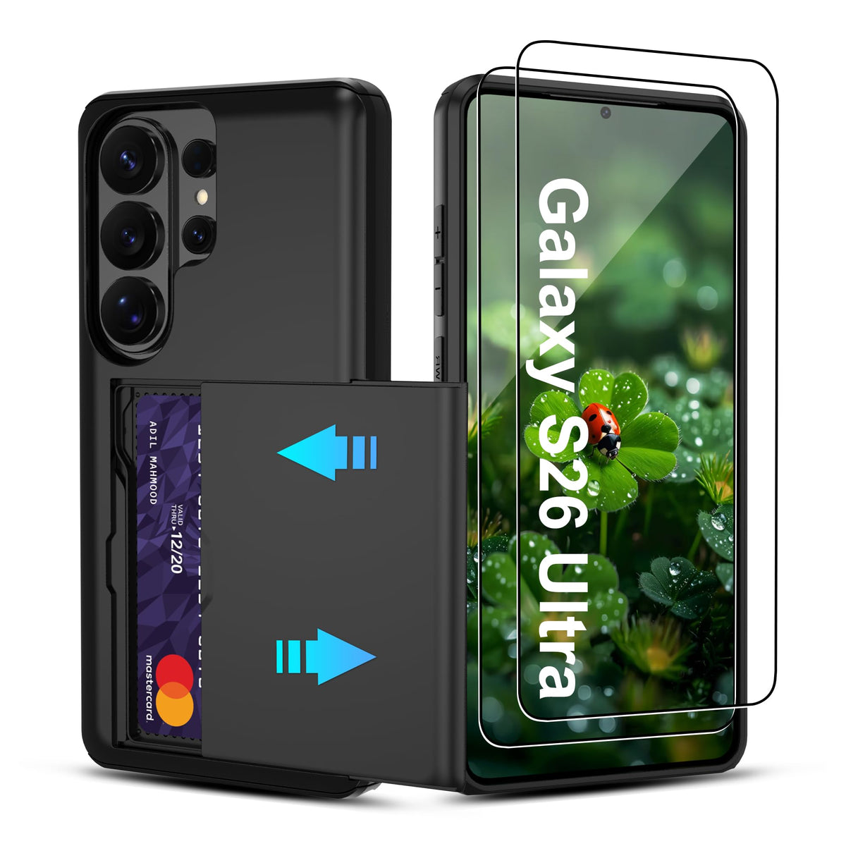 PC+silicone phone case with SIM card slot for Samsung Galaxy A56 5G