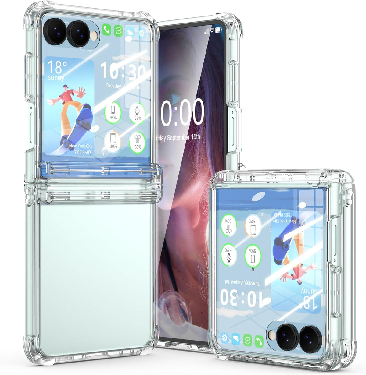 Shockproof transparent phone case for Samsung Galaxy Z Flip 7