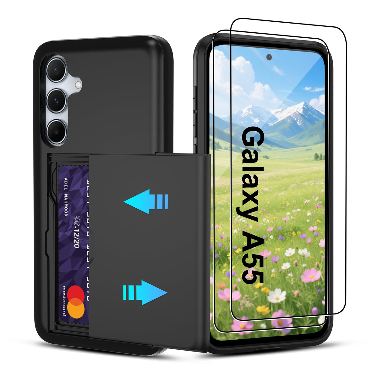 PC+silicone phone case with SIM card slot for Samsung Galaxy A56 5G
