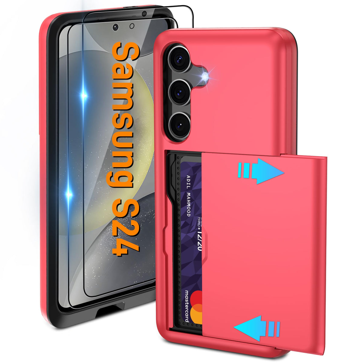 PC+silicone phone case with SIM card slot for Samsung Galaxy A56 5G